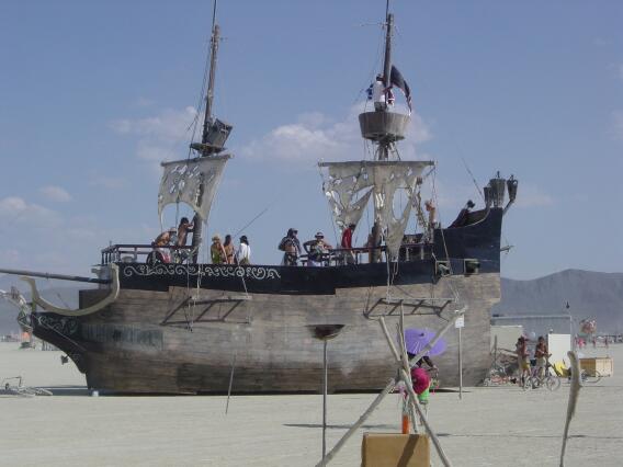 burning man ship art car