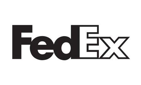 FedEx logo - clever hidden image of an arrow inside the type