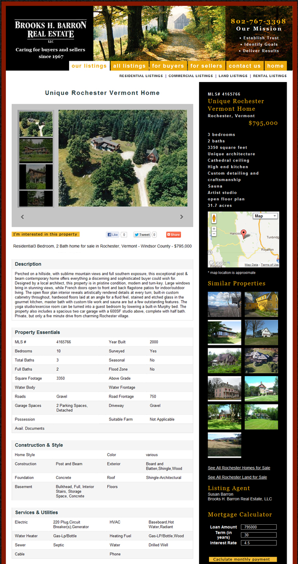 Sample Brooks Barron Property Details Page